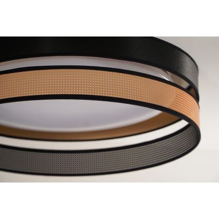 Duolla - LED Ceiling light ROLLER DUO SHINY LED/24W/230V d. 45 cm black/copper