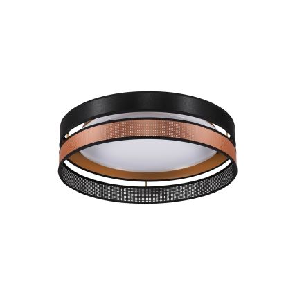 Duolla - LED Ceiling light ROLLER DUO SHINY LED/24W/230V d. 45 cm black/copper