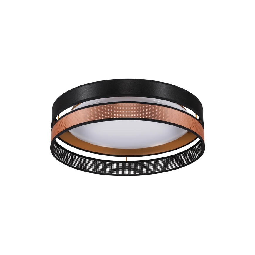 Duolla - LED Ceiling light ROLLER DUO SHINY LED/24W/230V d. 45 cm black/copper