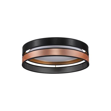 Duolla - LED Ceiling light ROLLER DUO SHINY LED/24W/230V d. 45 cm black/copper