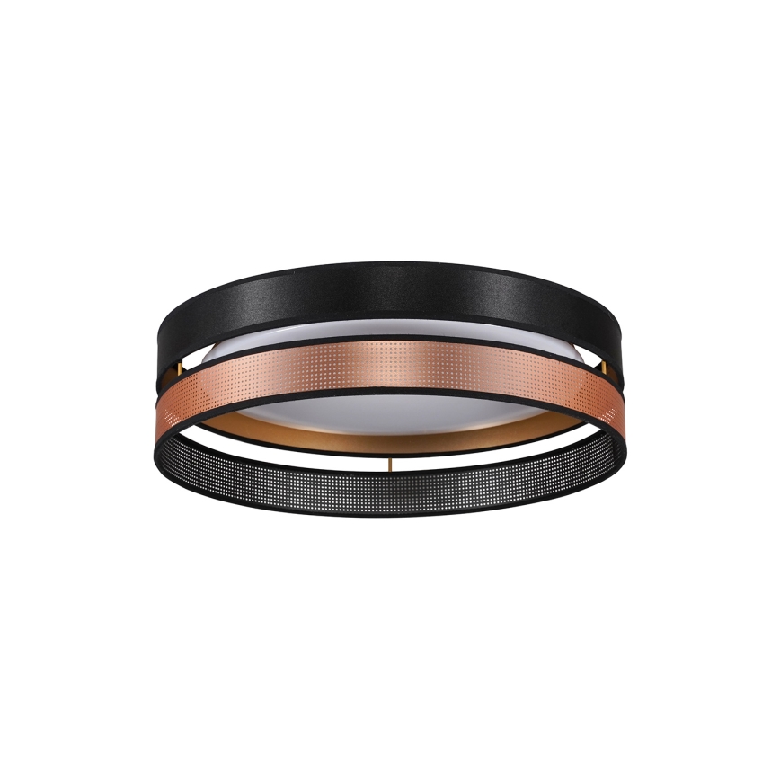 Duolla - LED Ceiling light ROLLER DUO SHINY LED/24W/230V d. 45 cm black/copper
