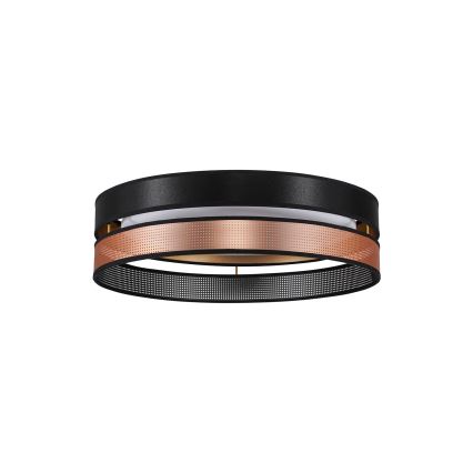 Duolla - LED Ceiling light ROLLER DUO SHINY LED/24W/230V d. 45 cm black/copper