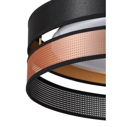 Duolla - LED Ceiling light ROLLER DUO SHINY LED/24W/230V d. 45 cm black/copper