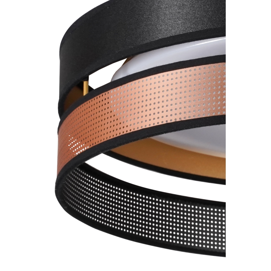 Duolla - LED Ceiling light ROLLER DUO SHINY LED/24W/230V d. 45 cm black/copper