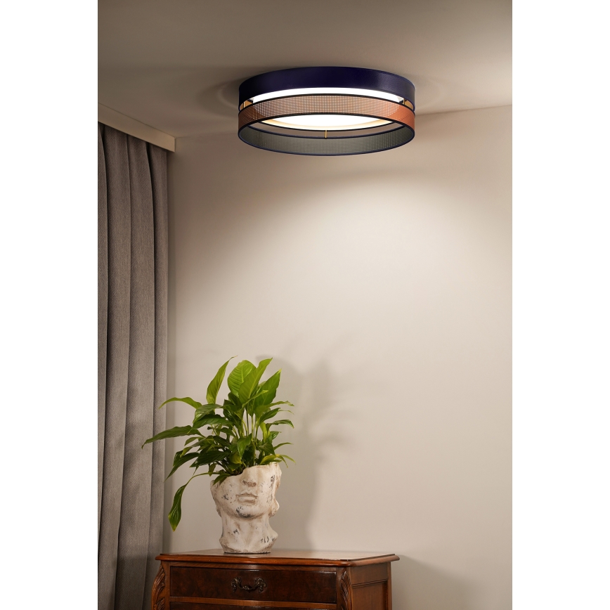 Duolla - LED Ceiling light ROLLER DUO SHINY LED/24W/230V d. 45 cm blue/copper