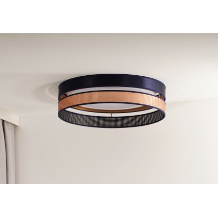 Duolla - LED Ceiling light ROLLER DUO SHINY LED/24W/230V d. 45 cm blue/copper