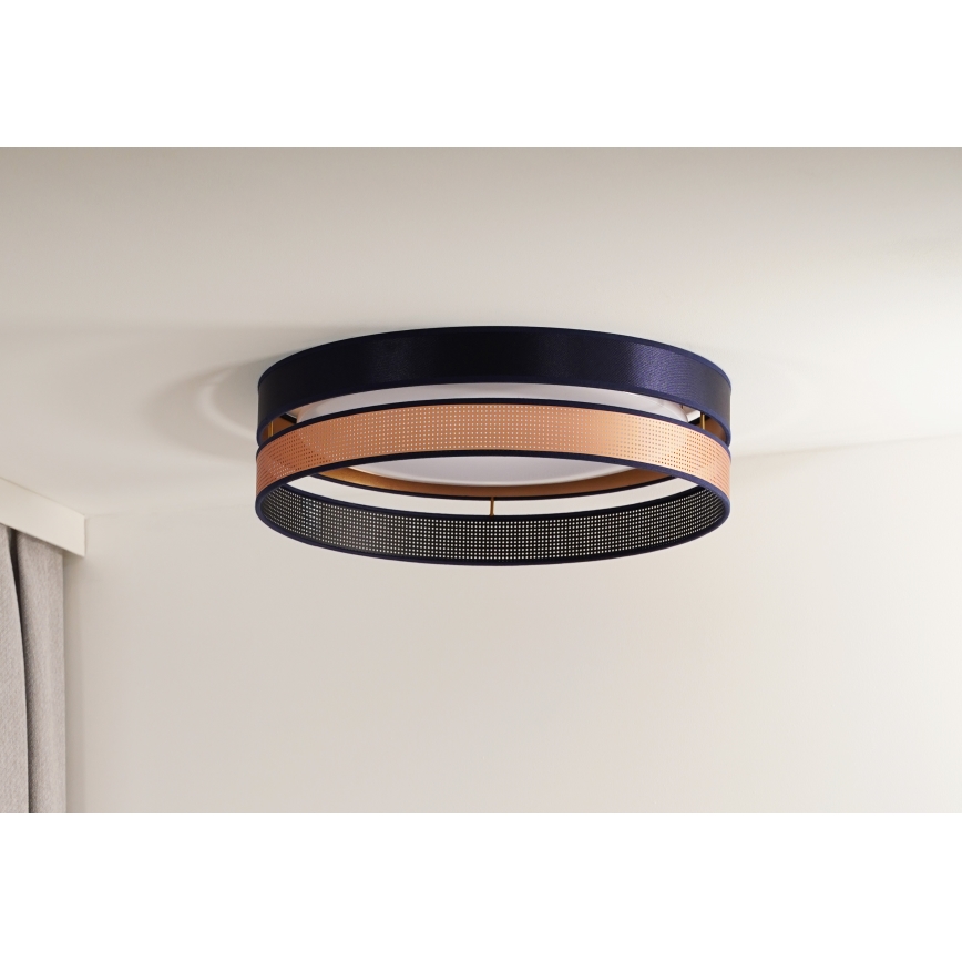 Duolla - LED Ceiling light ROLLER DUO SHINY LED/24W/230V d. 45 cm blue/copper