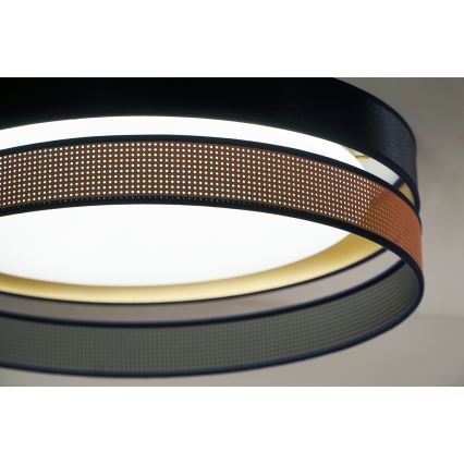 Duolla - LED Ceiling light ROLLER DUO SHINY LED/24W/230V d. 45 cm blue/copper