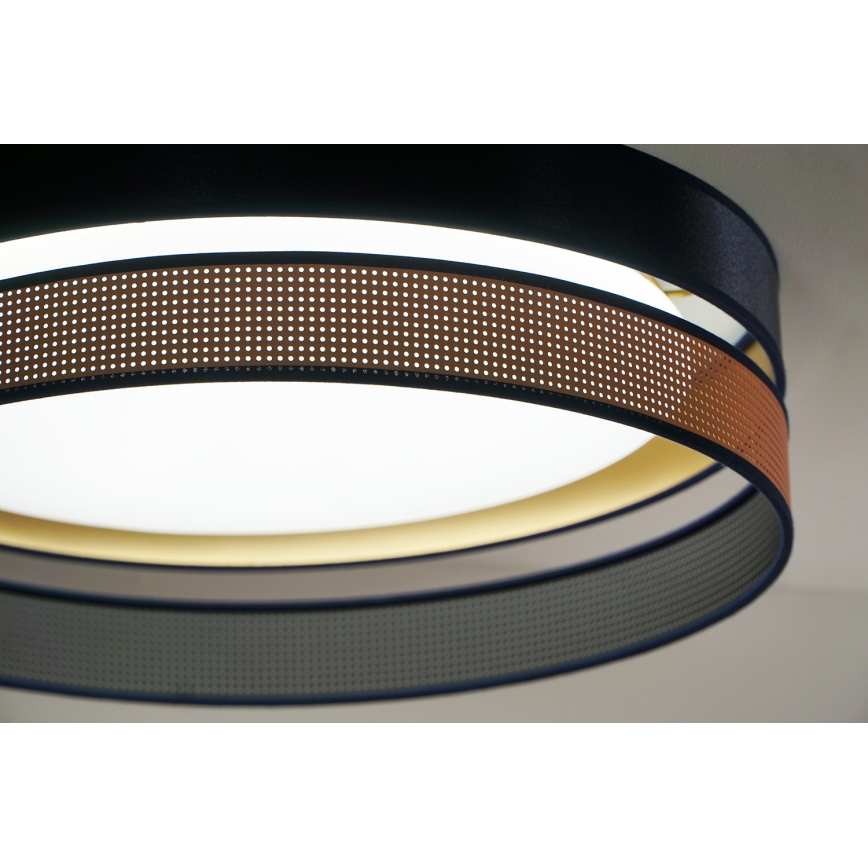 Duolla - LED Ceiling light ROLLER DUO SHINY LED/24W/230V d. 45 cm blue/copper