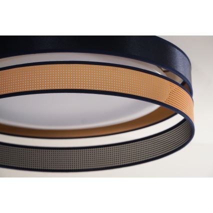 Duolla - LED Ceiling light ROLLER DUO SHINY LED/24W/230V d. 45 cm blue/copper
