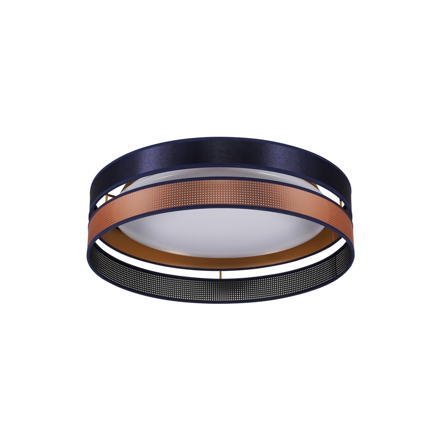Duolla - LED Ceiling light ROLLER DUO SHINY LED/24W/230V d. 45 cm blue/copper