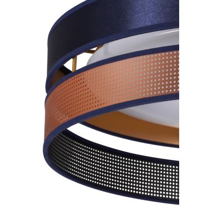 Duolla - LED Ceiling light ROLLER DUO SHINY LED/24W/230V d. 45 cm blue/copper