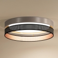 Duolla - LED Ceiling light ROLLER DUO SHINY LED/24W/230V d. 45 cm silver/black