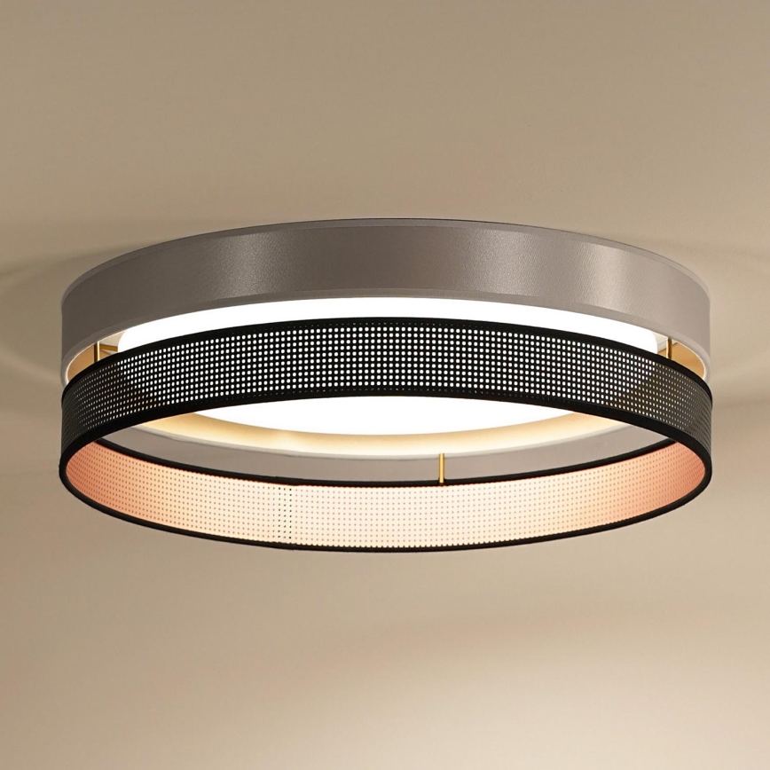 Duolla - LED Ceiling light ROLLER DUO SHINY LED/24W/230V d. 45 cm silver/black