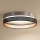 Duolla - LED Ceiling light ROLLER DUO SHINY LED/24W/230V d. 45 cm silver/black