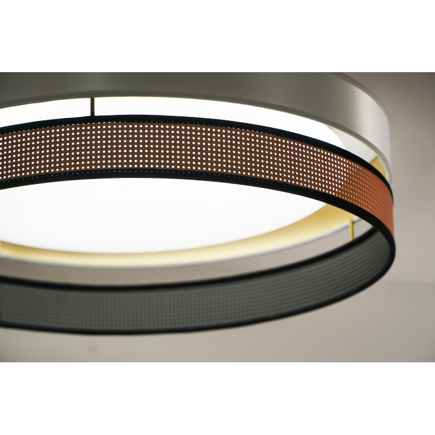 Duolla - LED Ceiling light ROLLER DUO SHINY LED/24W/230V d. 45 cm white/copper