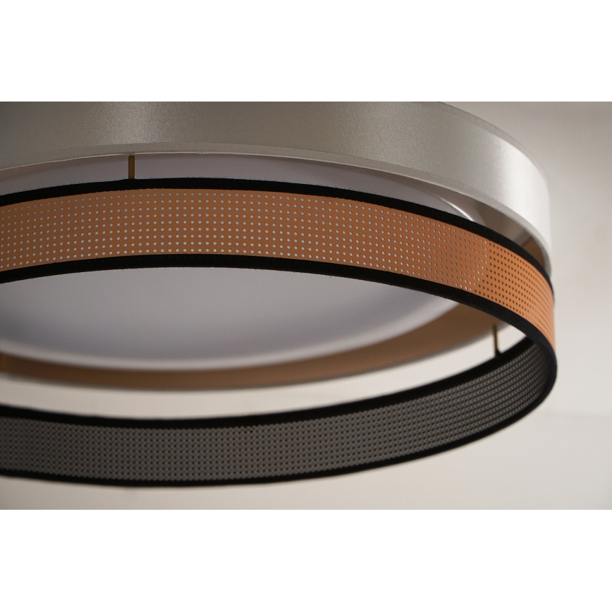 Duolla - LED Ceiling light ROLLER DUO SHINY LED/24W/230V d. 45 cm white/copper