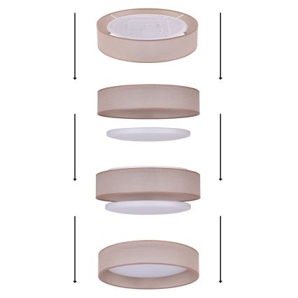 Duolla - LED Ceiling light ROLLER LED/24W/230V d. 45 cm anthracite