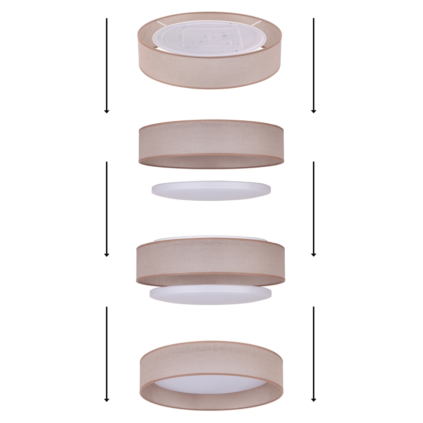 Duolla - LED Ceiling light ROLLER LED/24W/230V d. 45 cm anthracite