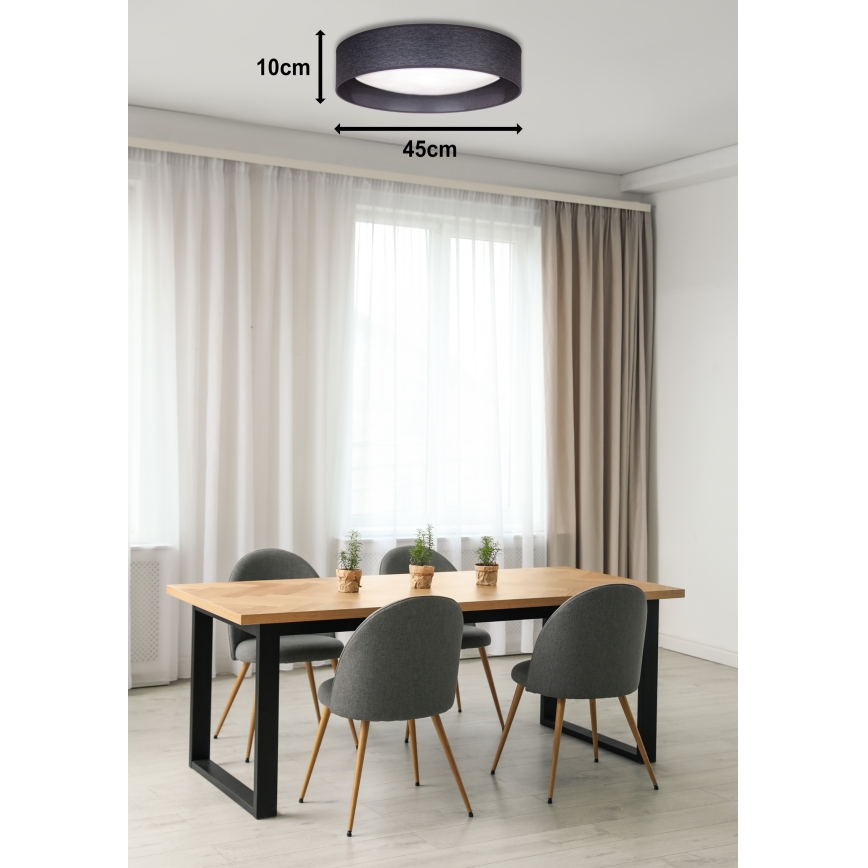 Duolla - LED Ceiling light ROLLER LED/24W/230V d. 45 cm anthracite