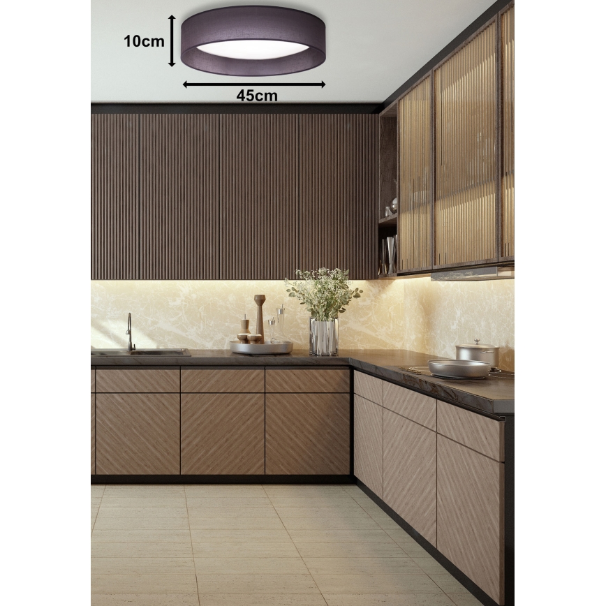 Duolla - LED Ceiling light ROLLER LED/24W/230V d. 45 cm anthracite