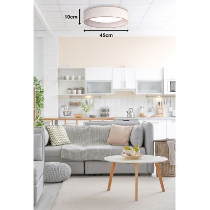 Duolla - LED Ceiling light ROLLER LED/24W/230V d. 45 cm beige