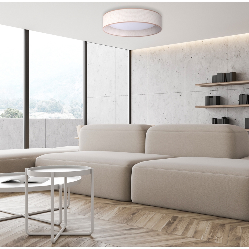Duolla - LED Ceiling light ROLLER LED/24W/230V d. 45 cm beige