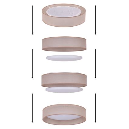 Duolla - LED Ceiling light ROLLER LED/24W/230V d. 45 cm beige