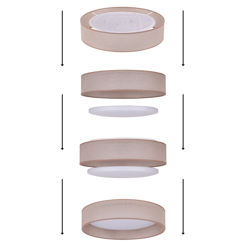 Duolla - LED Ceiling light ROLLER LED/24W/230V d. 45 cm beige