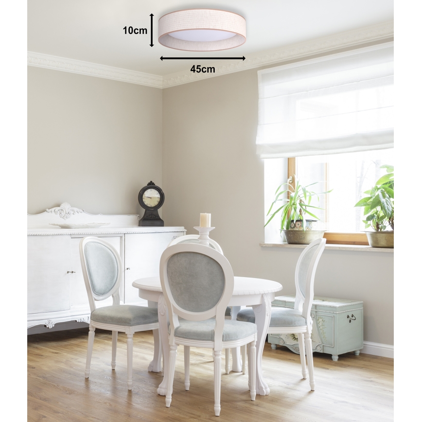 Duolla - LED Ceiling light ROLLER LED/24W/230V d. 45 cm beige