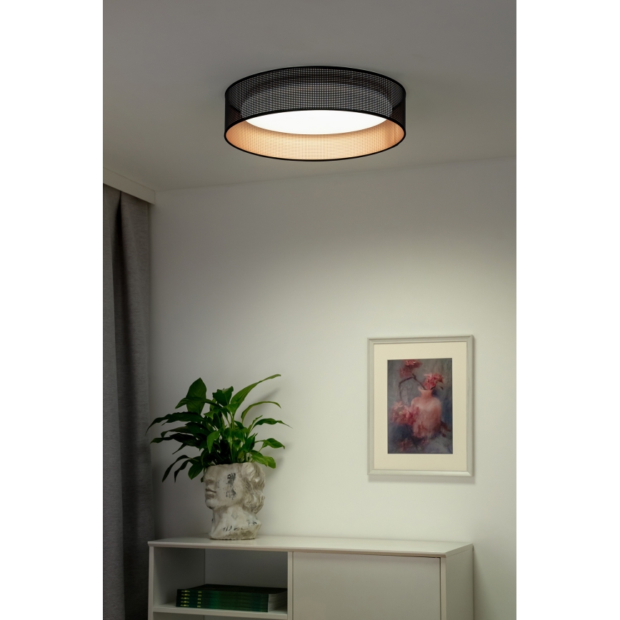 Duolla - LED Ceiling light ROLLER LED/24W/230V d. 45 cm black/copper