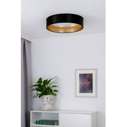 Duolla - LED Ceiling light ROLLER LED/24W/230V d. 45 cm black/gold