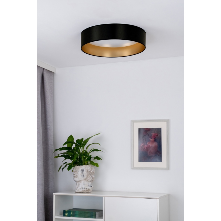 Duolla - LED Ceiling light ROLLER LED/24W/230V d. 45 cm black/gold