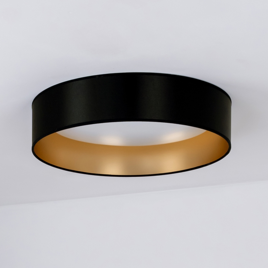 Duolla - LED Ceiling light ROLLER LED/24W/230V d. 45 cm black/gold