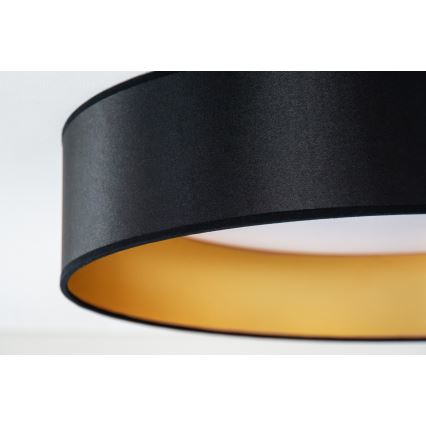 Duolla - LED Ceiling light ROLLER LED/24W/230V d. 45 cm black/gold