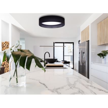Duolla - LED Ceiling light ROLLER LED/24W/230V d. 45 cm black