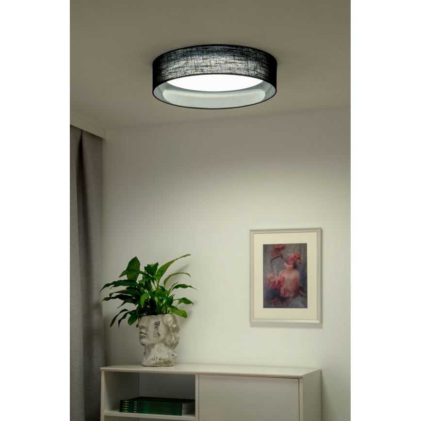 Duolla - LED Ceiling light ROLLER LED/24W/230V d. 45 cm black