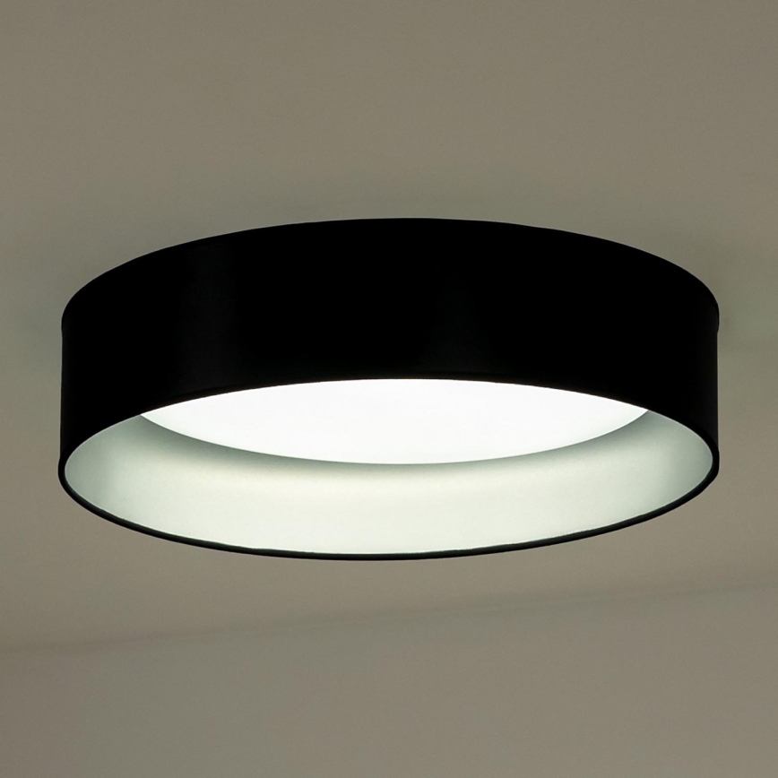 Duolla - LED Ceiling light ROLLER LED/24W/230V d. 45 cm black/silver