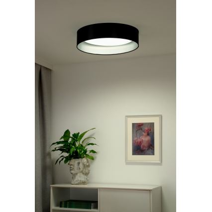 Duolla - LED Ceiling light ROLLER LED/24W/230V d. 45 cm black/silver
