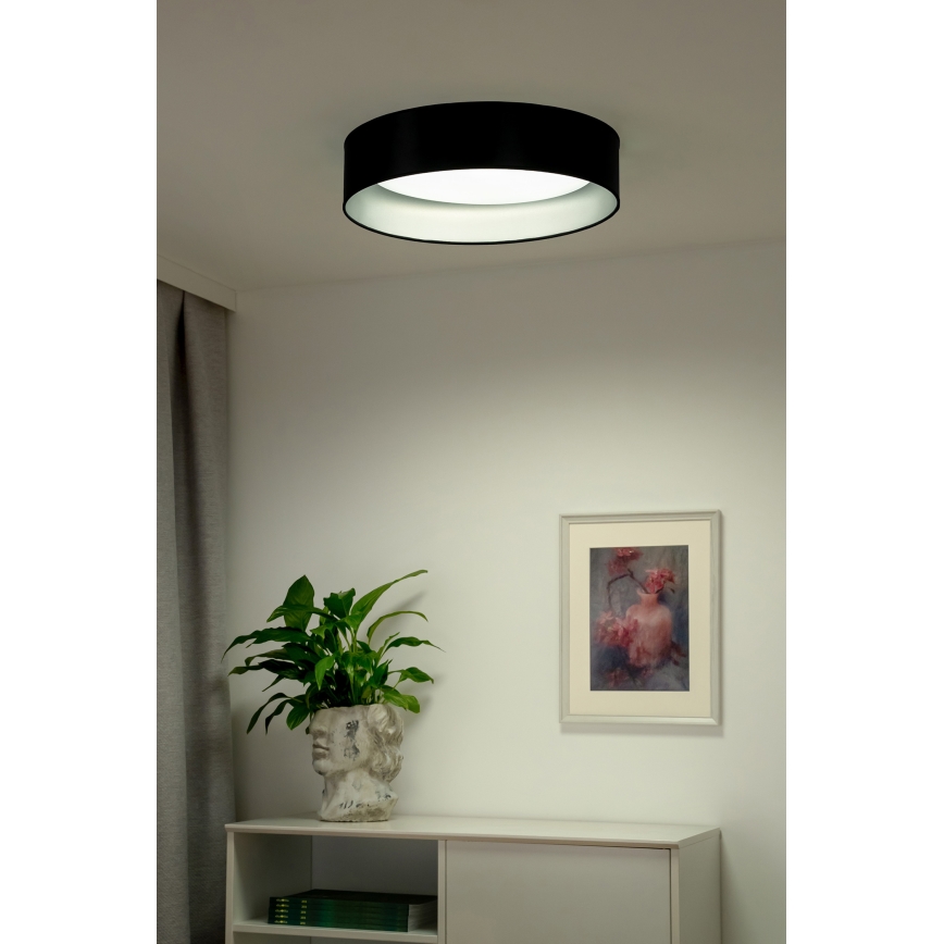 Duolla - LED Ceiling light ROLLER LED/24W/230V d. 45 cm black/silver