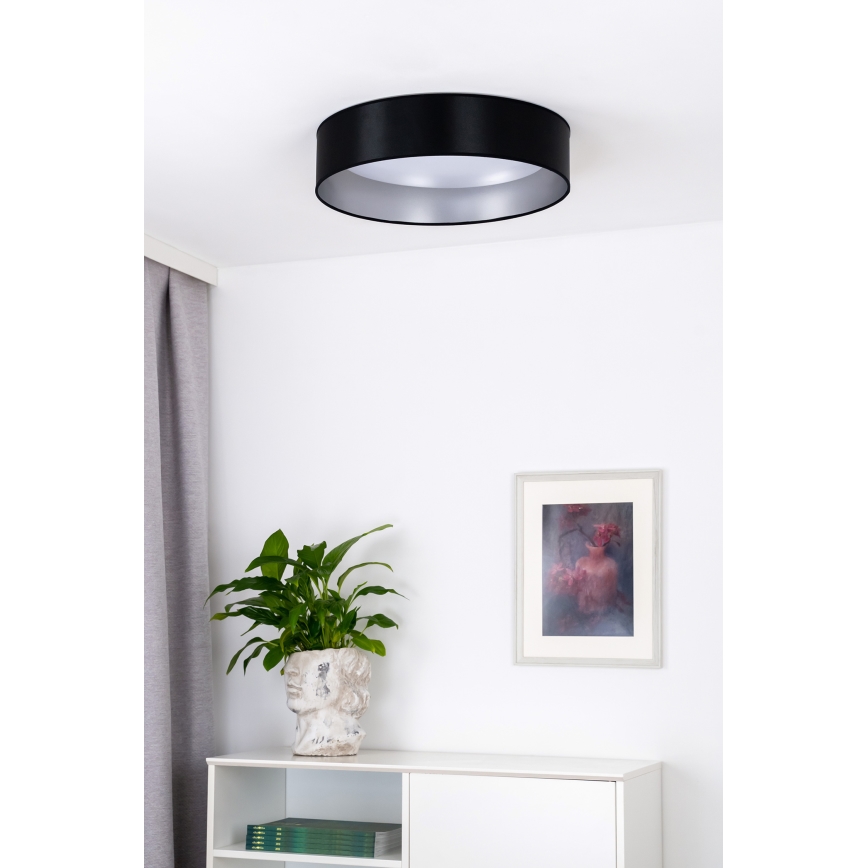 Duolla - LED Ceiling light ROLLER LED/24W/230V d. 45 cm black/silver