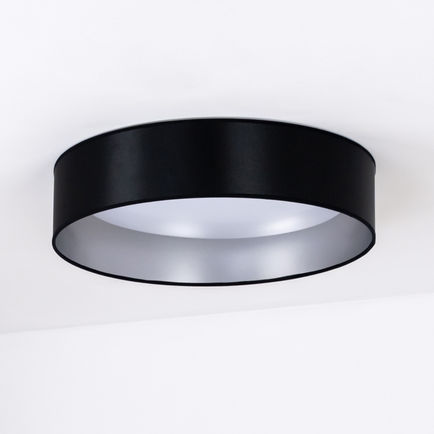 Duolla - LED Ceiling light ROLLER LED/24W/230V d. 45 cm black/silver