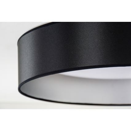 Duolla - LED Ceiling light ROLLER LED/24W/230V d. 45 cm black/silver