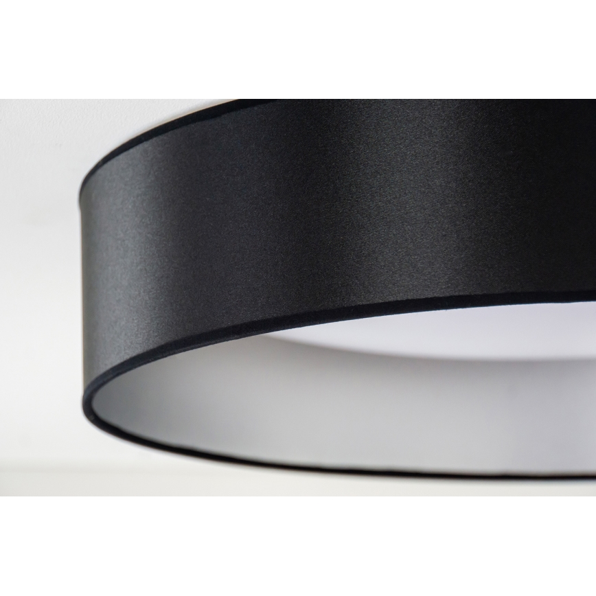 Duolla - LED Ceiling light ROLLER LED/24W/230V d. 45 cm black/silver