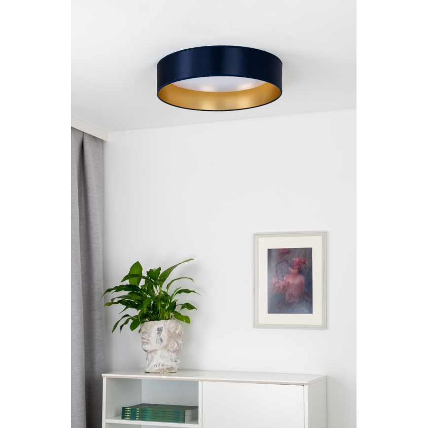 Duolla - LED Ceiling light ROLLER LED/24W/230V d. 45 cm blue/gold
