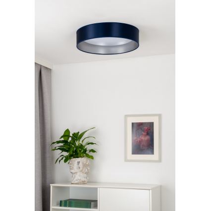 Duolla - LED Ceiling light ROLLER LED/24W/230V d. 45 cm blue/silver