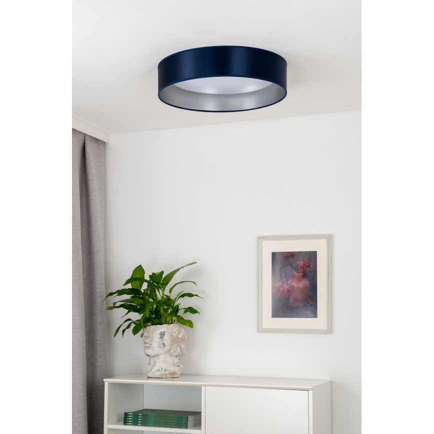 Duolla - LED Ceiling light ROLLER LED/24W/230V d. 45 cm blue/silver