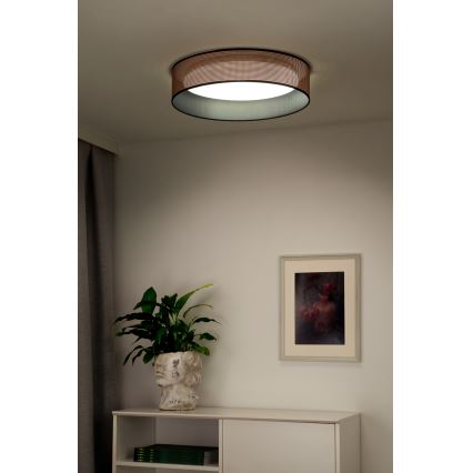 Duolla - LED Ceiling light ROLLER LED/24W/230V d. 45 cm copper/black