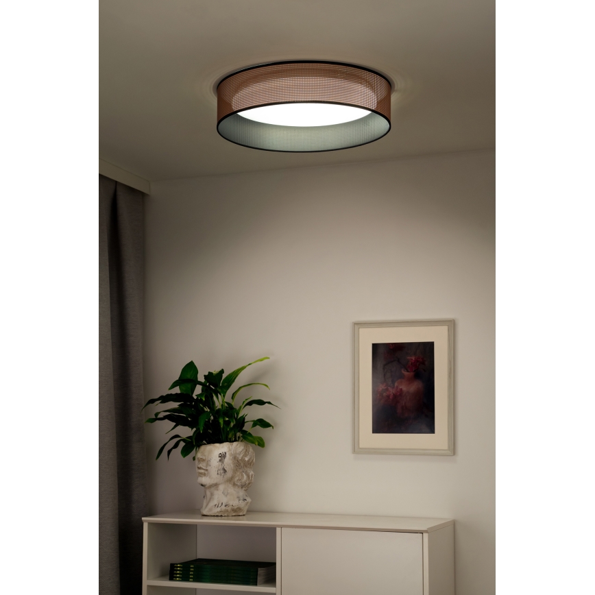 Duolla - LED Ceiling light ROLLER LED/24W/230V d. 45 cm copper/black
