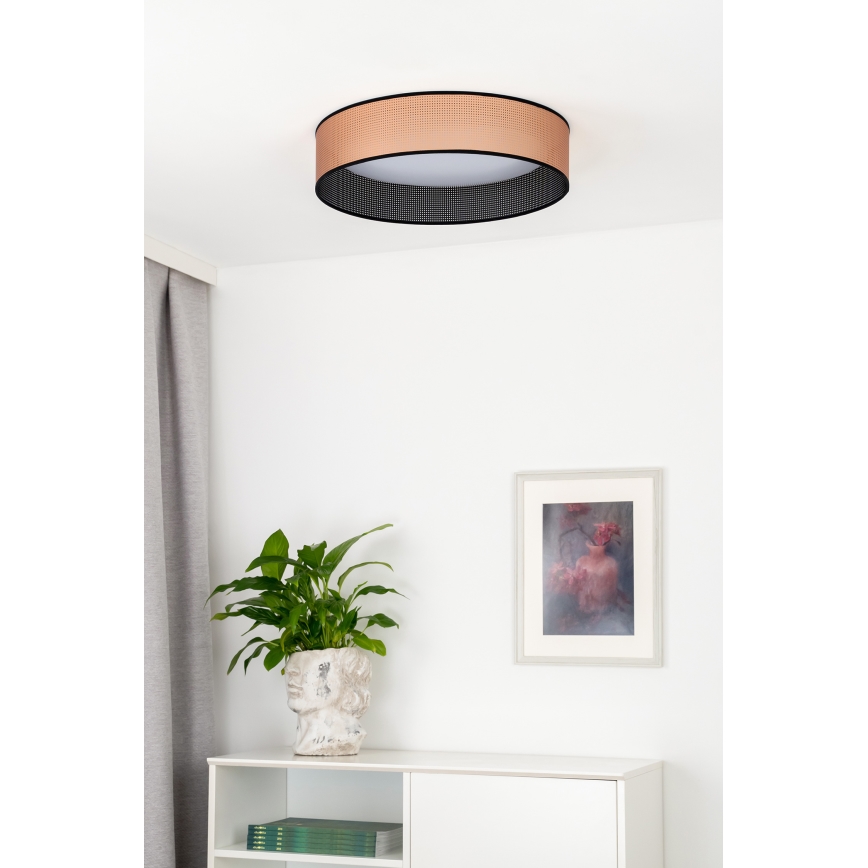Duolla - LED Ceiling light ROLLER LED/24W/230V d. 45 cm copper/black